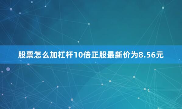 股票怎么加杠杆10倍正股最新价为8.56元